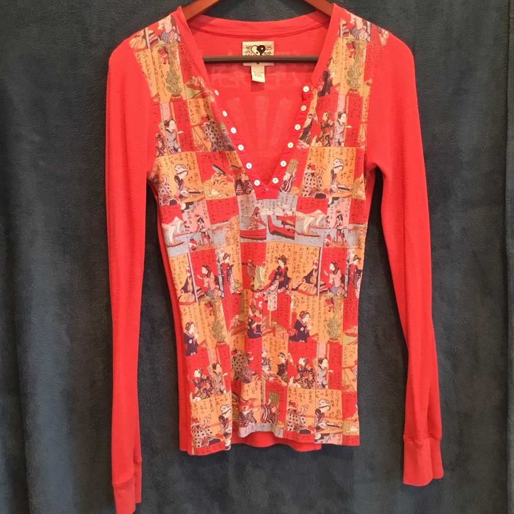 Lucky Brand long sleeve henley Size m